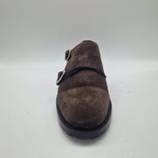 2 HEBILLAS EN SERRAJE MARRÓN