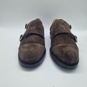 2 HEBILLAS EN SERRAJE MARRÓN