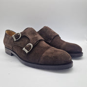 2 HEBILLAS EN SERRAJE MARRÓN