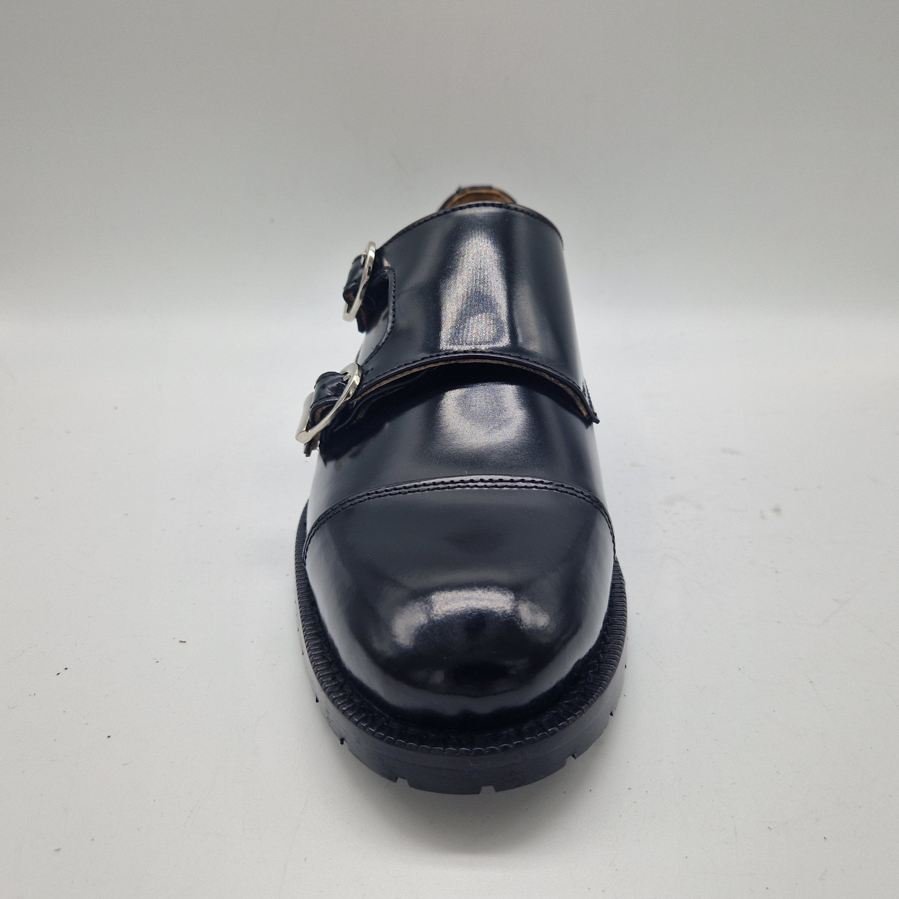 2 HEBILLAS EN PIEL NEGRA