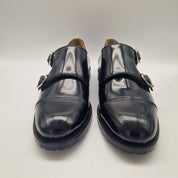 2 HEBILLAS EN PIEL NEGRA