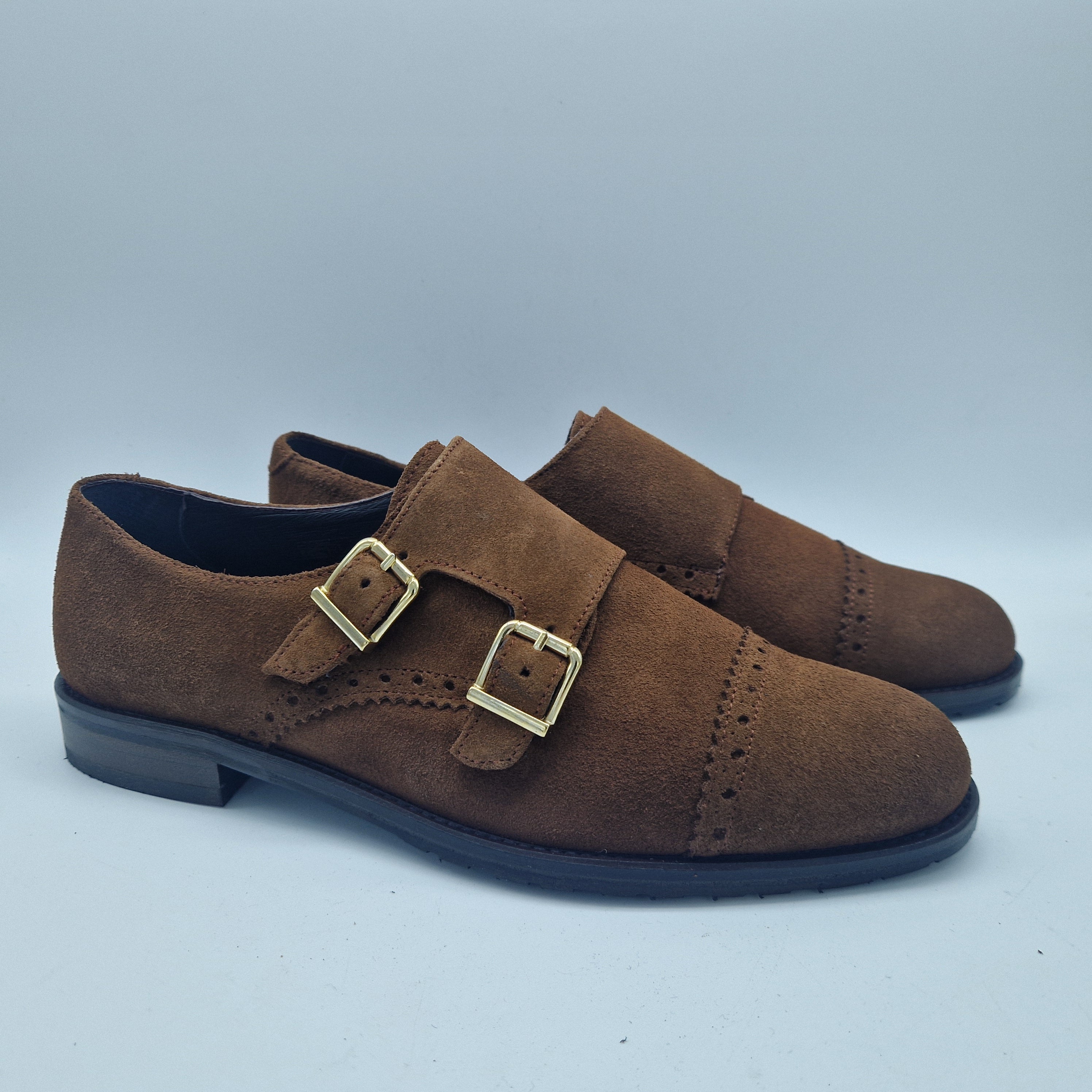 2 HEBILLAS EN SERRAJE CUERO