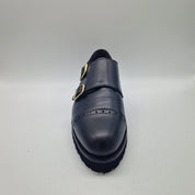 2 HEBILLAS EN PIEL NEGRA