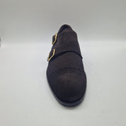 2 HEBILLAS EN SERRAJE MARRÓN