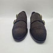 2 HEBILLAS EN SERRAJE MARRÓN