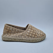 COPETE DE ESPARTO EN PIEL BEIGE