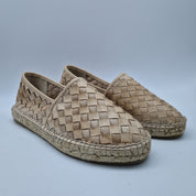 COPETE DE ESPARTO EN PIEL BEIGE
