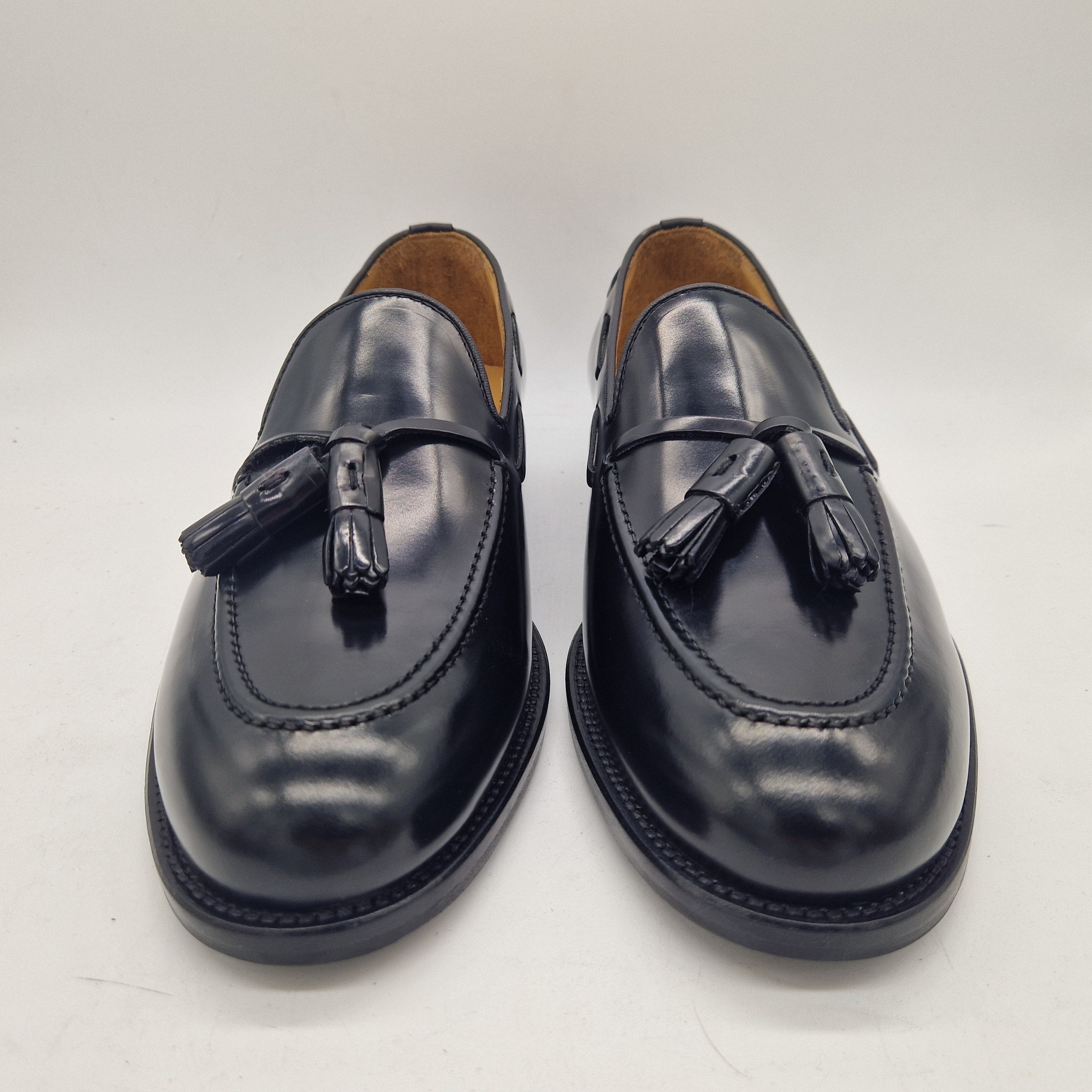 CASTELLANO DE BORLAS EN PIEL NEGRA - 72175