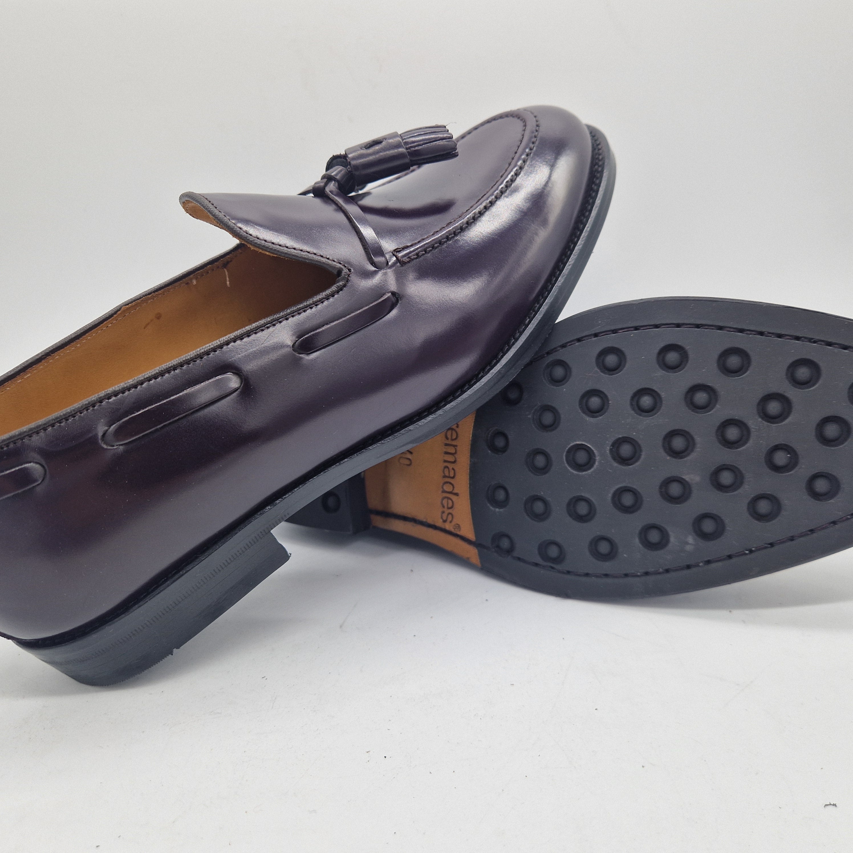 CASTELLANO DE BORLAS EN PIEL BURDEOS - 72177