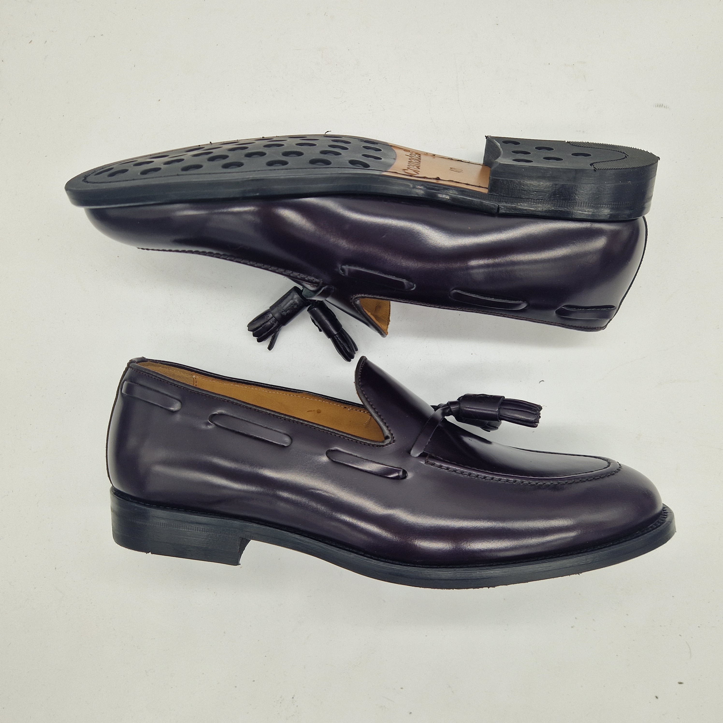 CASTELLANO DE BORLAS EN PIEL BURDEOS - 72177