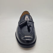 MOCASÍN DE BORLAS EN PIEL NEGRO - 72178