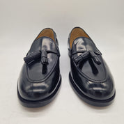 MOCASÍN DE BORLAS EN PIEL NEGRO - 72178