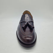 MOCASÍN DE BORLAS EN PIEL MARRÓN - 72181