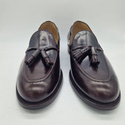 MOCASÍN DE BORLAS EN PIEL MARRÓN - 72181