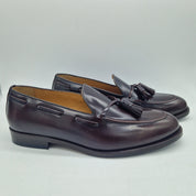 MOCASÍN DE BORLAS EN PIEL MARRÓN - 72181