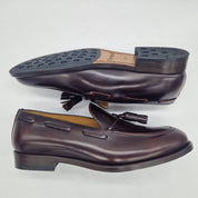 MOCASÍN DE BORLAS EN PIEL MARRÓN - 72181