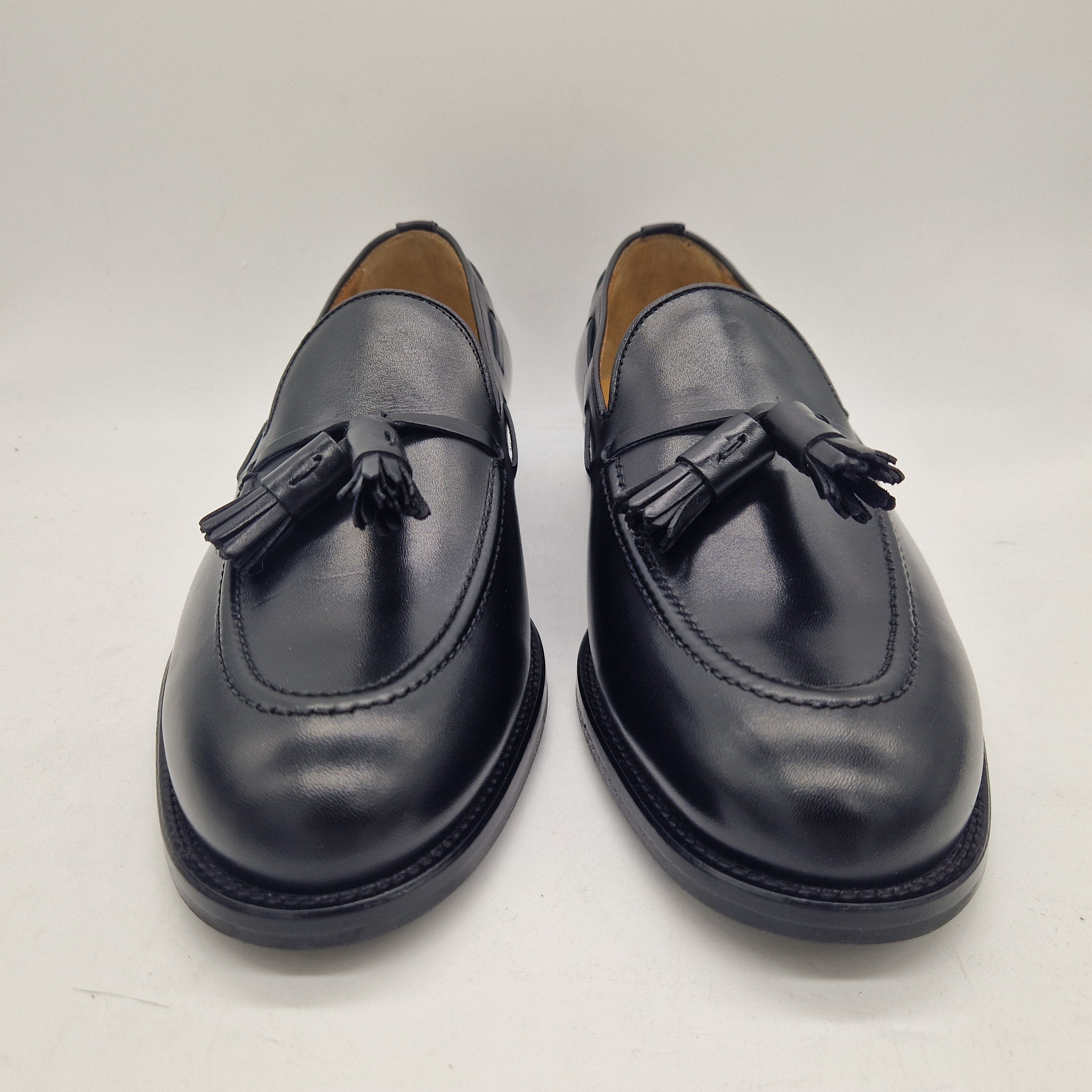 CASTELLANO DE BORLAS EN PIEL NEGRA - 72183