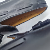 CASTELLANO DE BORLAS EN PIEL NEGRA - 72183