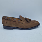 Mocasines SCHUHKONZEPT de cuero con borlas en serraje, calzado elegante y cómodo para mujer.
