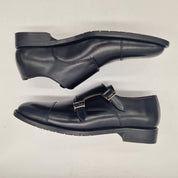 Hebillas de piel negra de SchuHKonzep, dos hebillas elegantes y duraderas para accesorios o prendas.