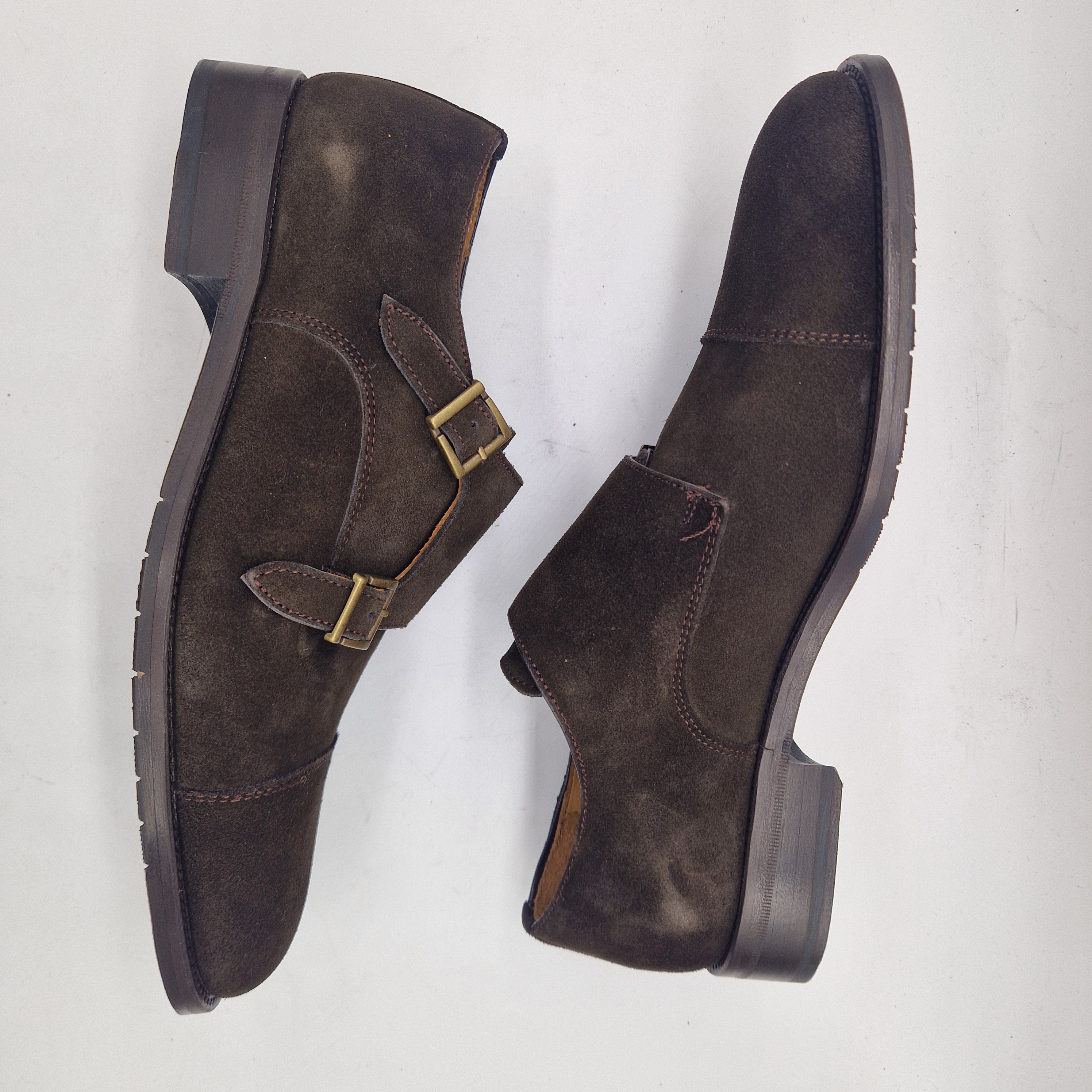 2 HEBILLAS EN SERRAJE MARRÓN - 72187