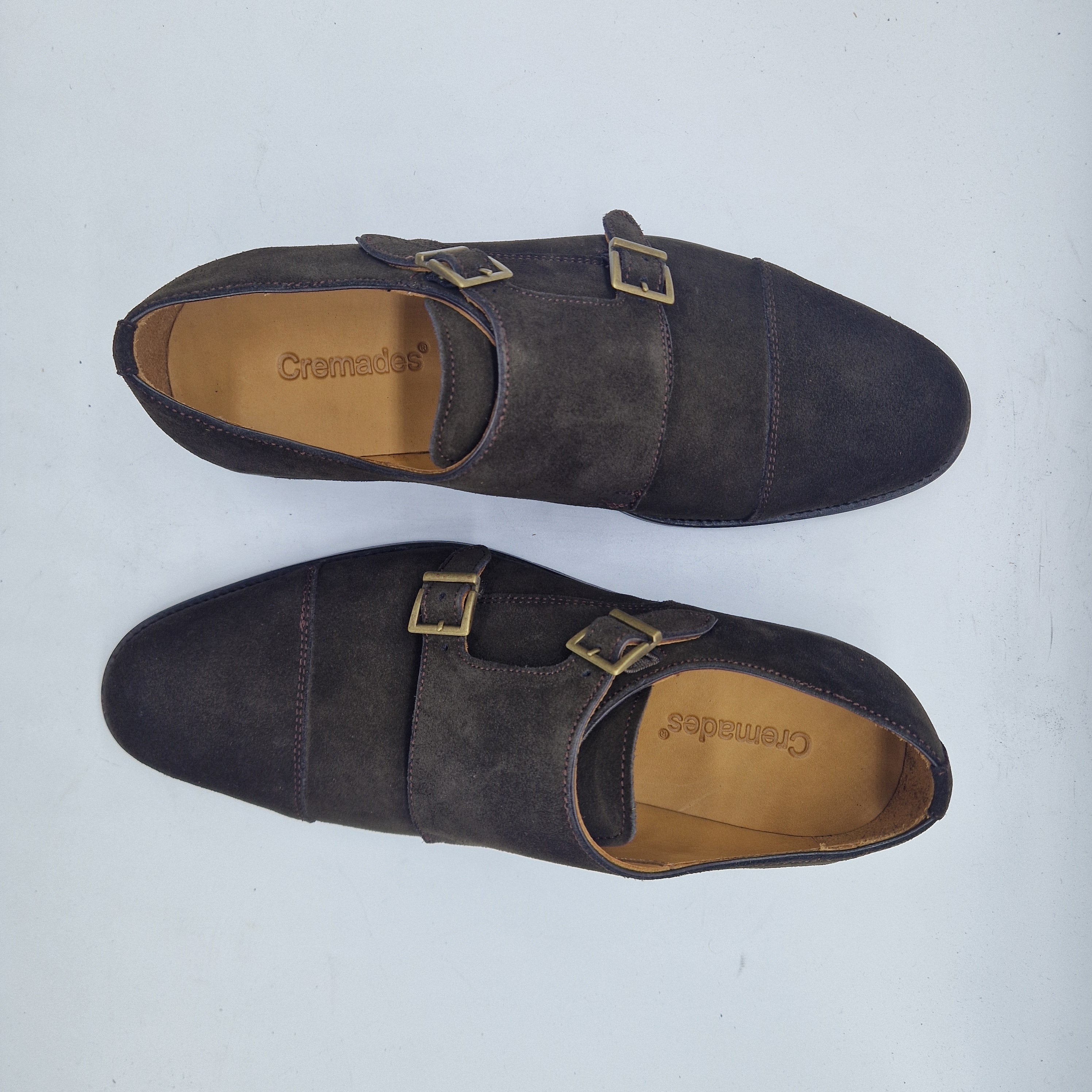 2 HEBILLAS EN SERRAJE MARRÓN - 72187