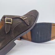 2 HEBILLAS EN SERRAJE MARRÓN - 72187