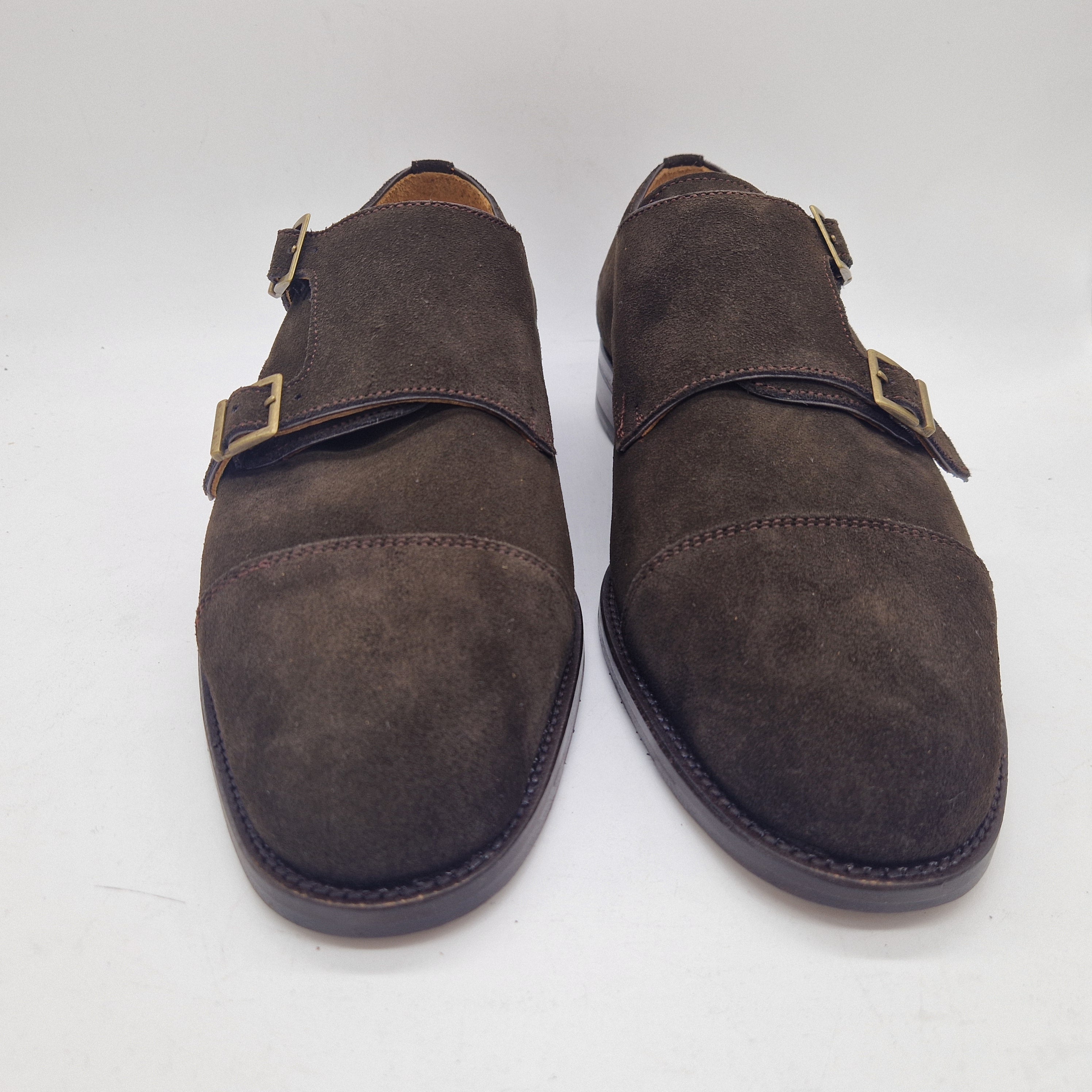 2 HEBILLAS EN SERRAJE MARRÓN - 72187