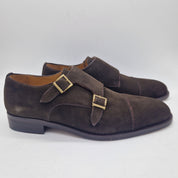 2 HEBILLAS EN SERRAJE MARRÓN - 72187