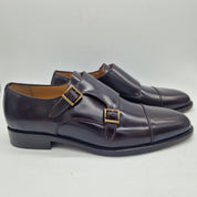 2 HEBILLAS EN PIEL MARRÓN - 72188