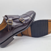 2 HEBILLAS EN PIEL MARRÓN - 72188