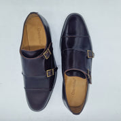 2 HEBILLAS EN PIEL MARRÓN - 72188