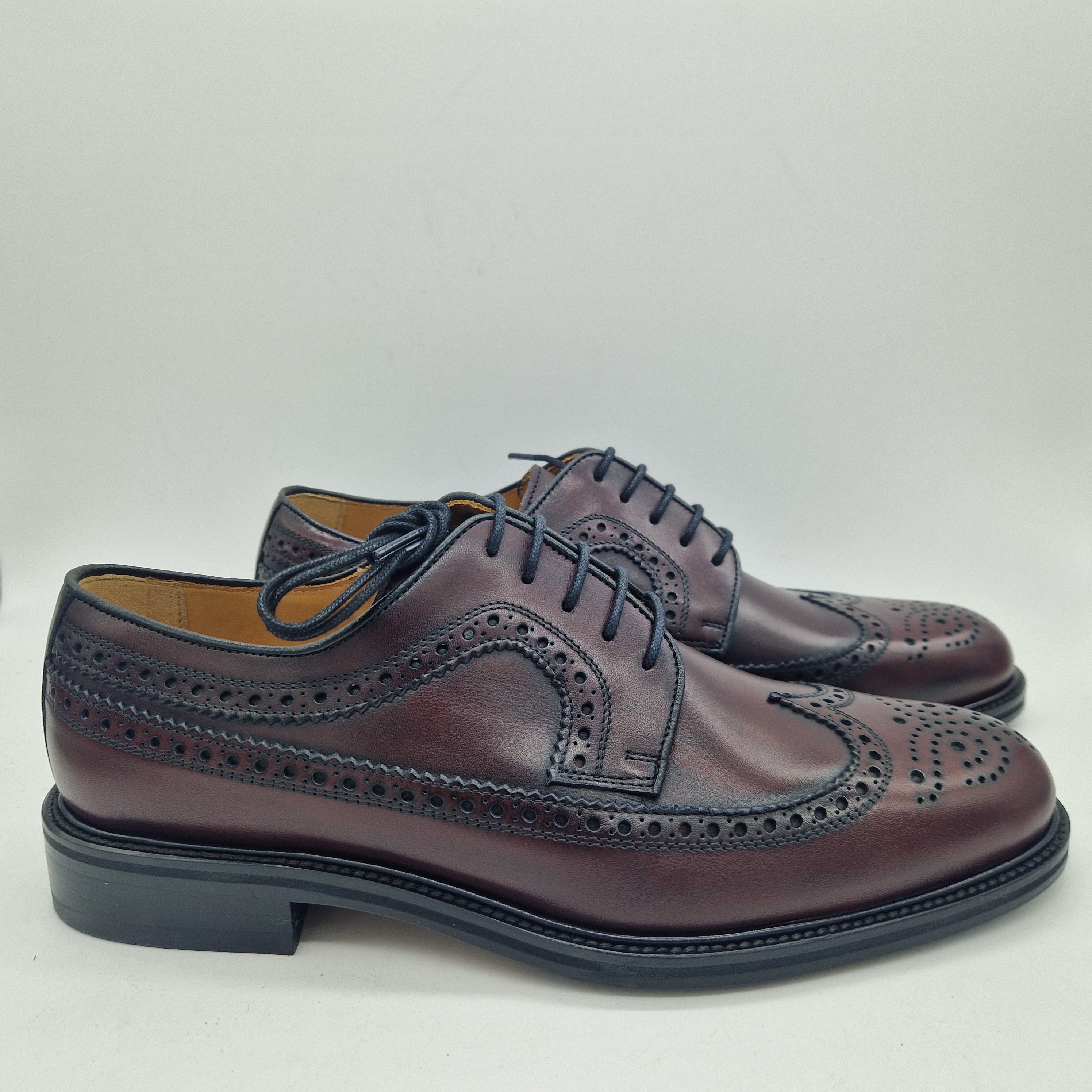 BLUCHER PICADO EN PIEL BURDEOS - 72220