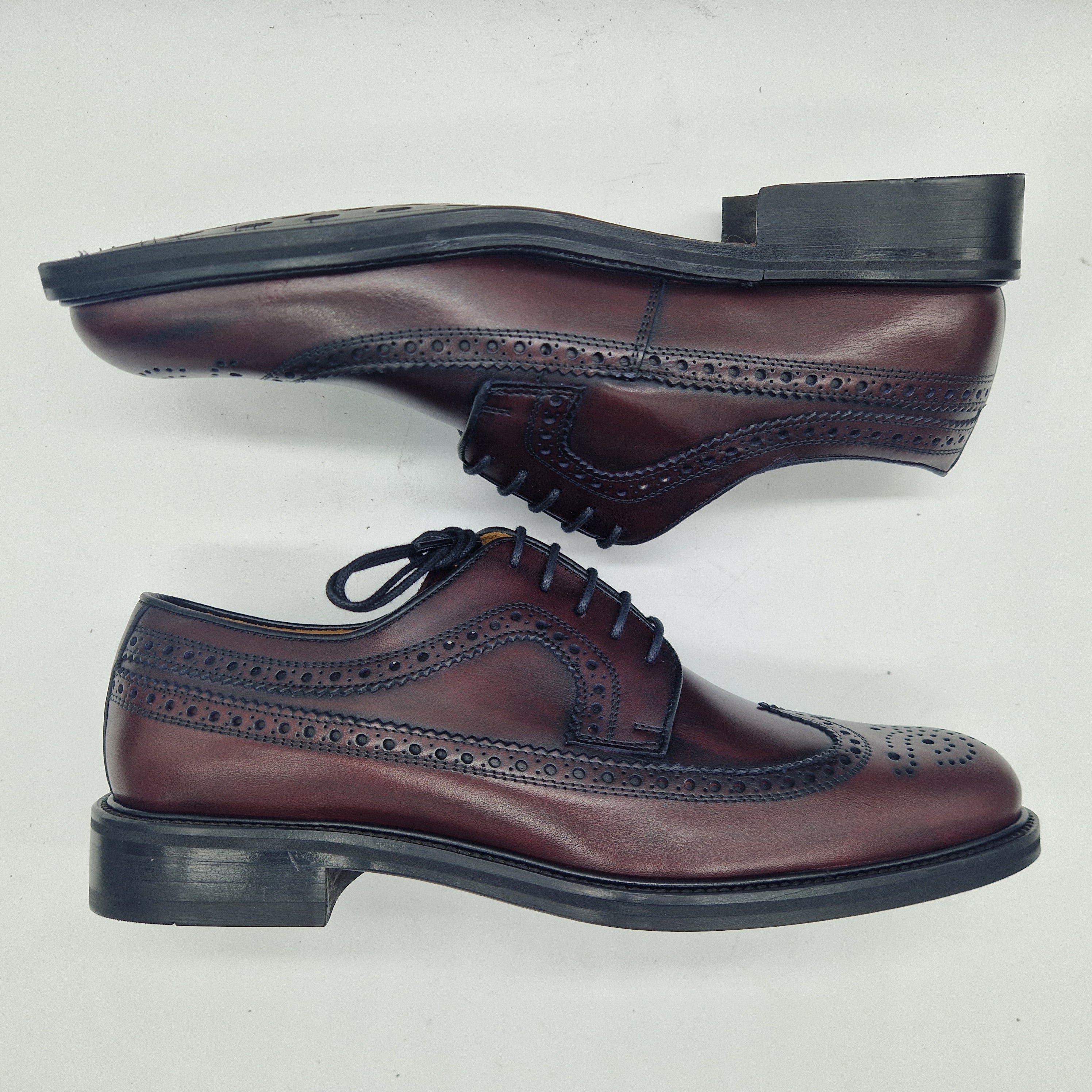 BLUCHER PICADO EN PIEL BURDEOS - 72220