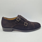 2 HEBILLAS EN SERRAJE MARRÓN - 72221