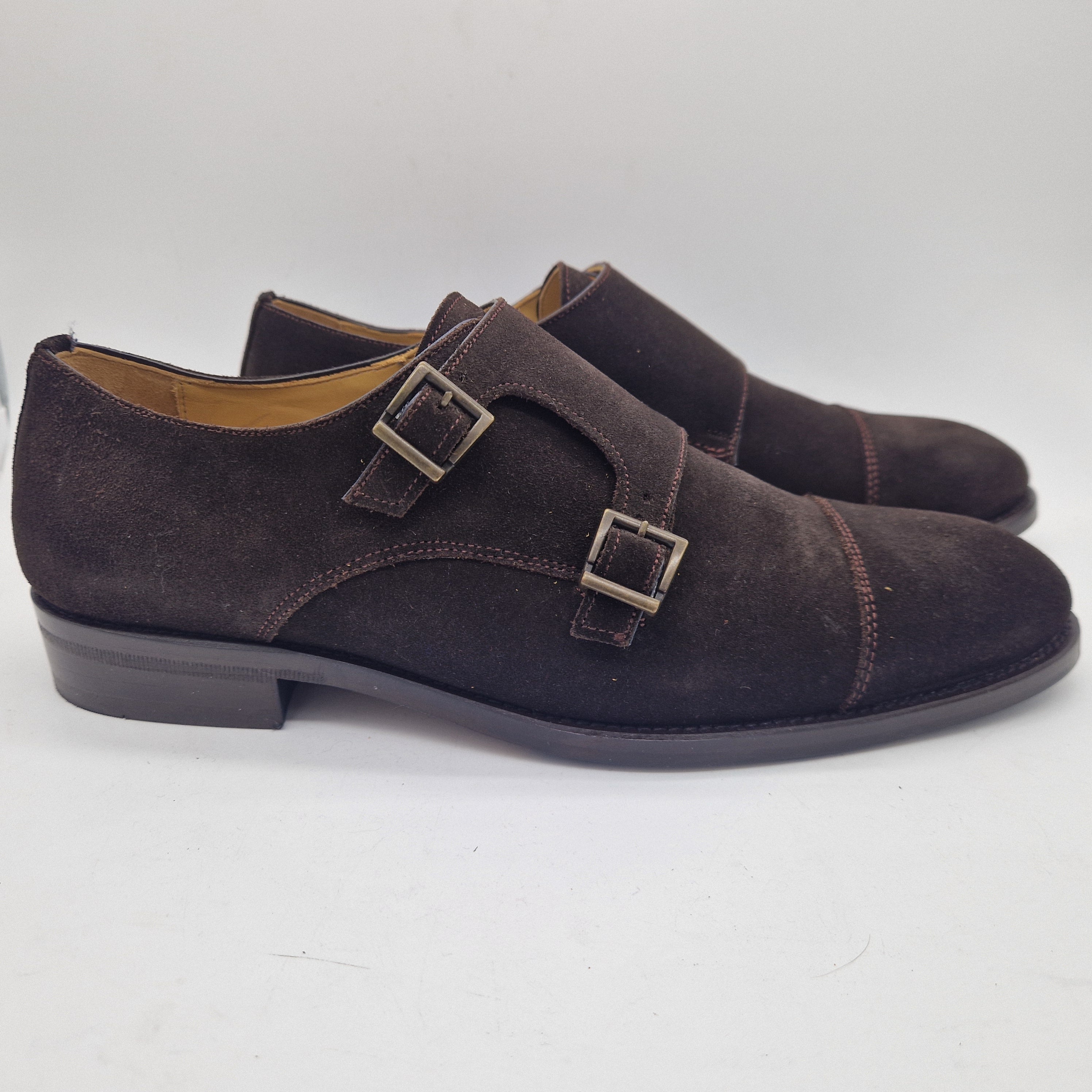 2 HEBILLAS EN SERRAJE MARRÓN - 72221