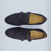 2 HEBILLAS EN SERRAJE MARRÓN - 72221