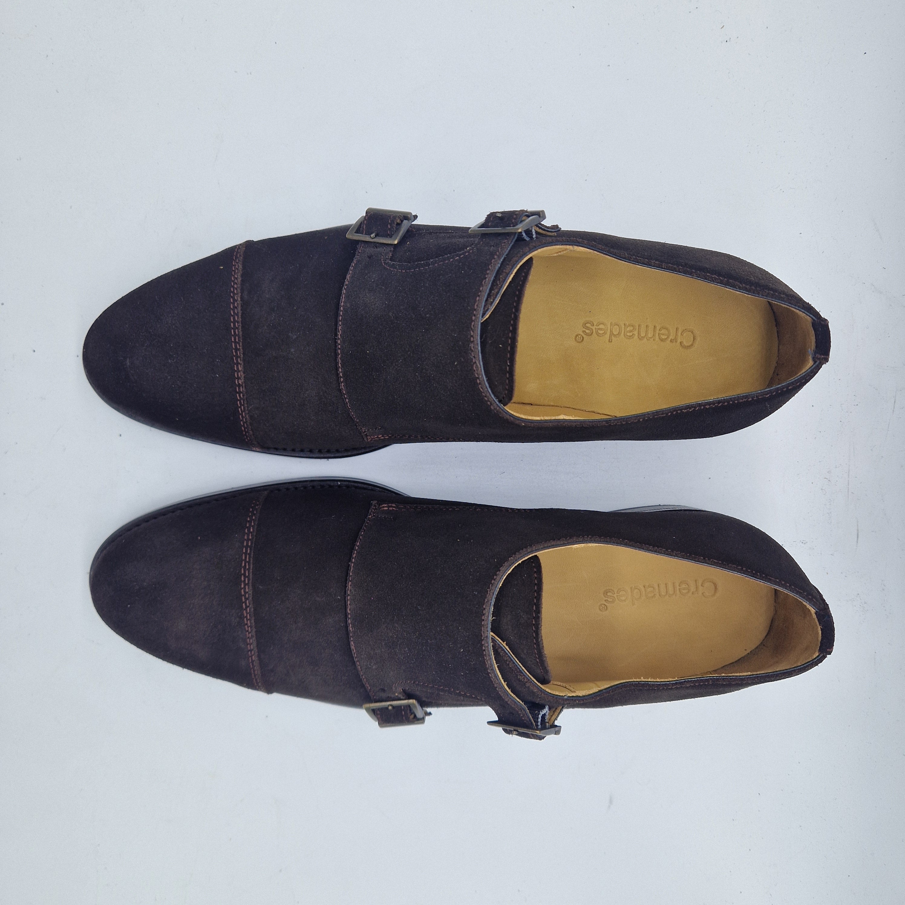 2 HEBILLAS EN SERRAJE MARRÓN - 72221