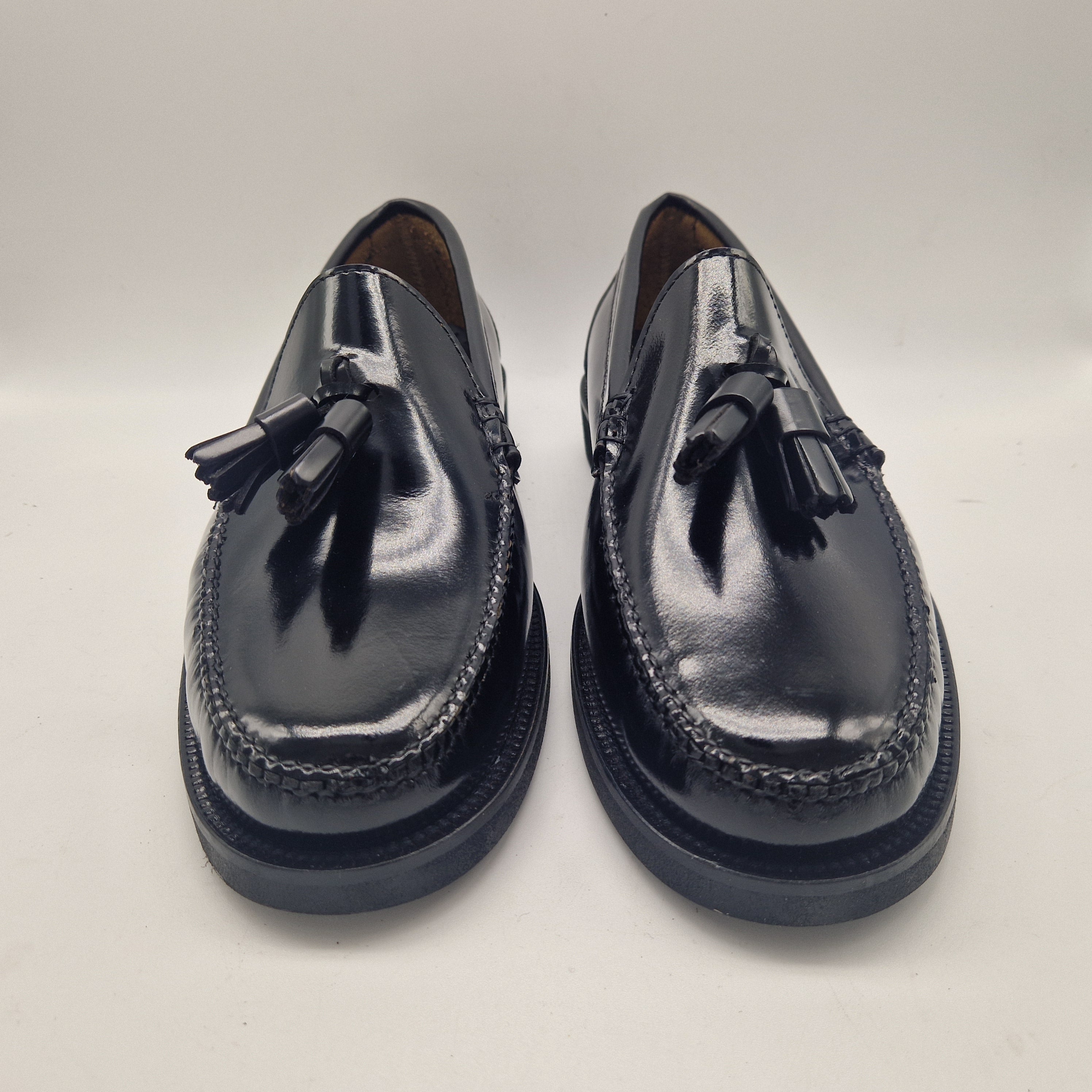 CASTELLANO DE BORLAS EN PIEL NEGRA - 72323