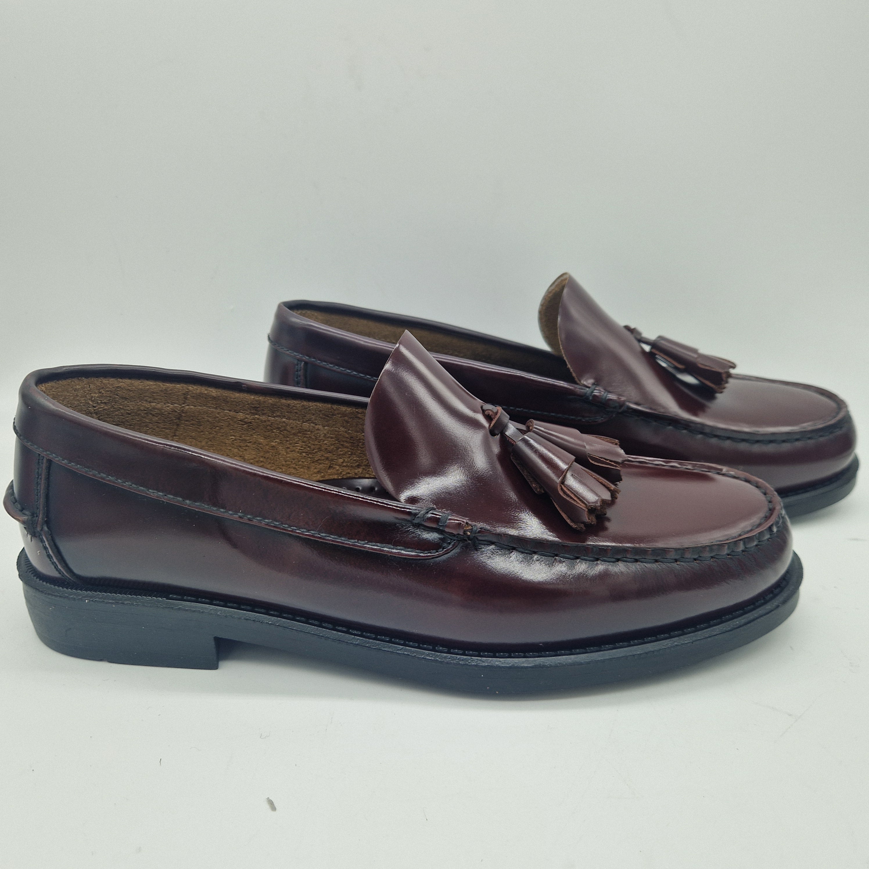 CASTELLANO DE BORLAS EN PIEL BURDEOS - 72354