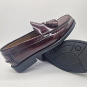 CASTELLANO DE BORLAS EN PIEL BURDEOS - 72354