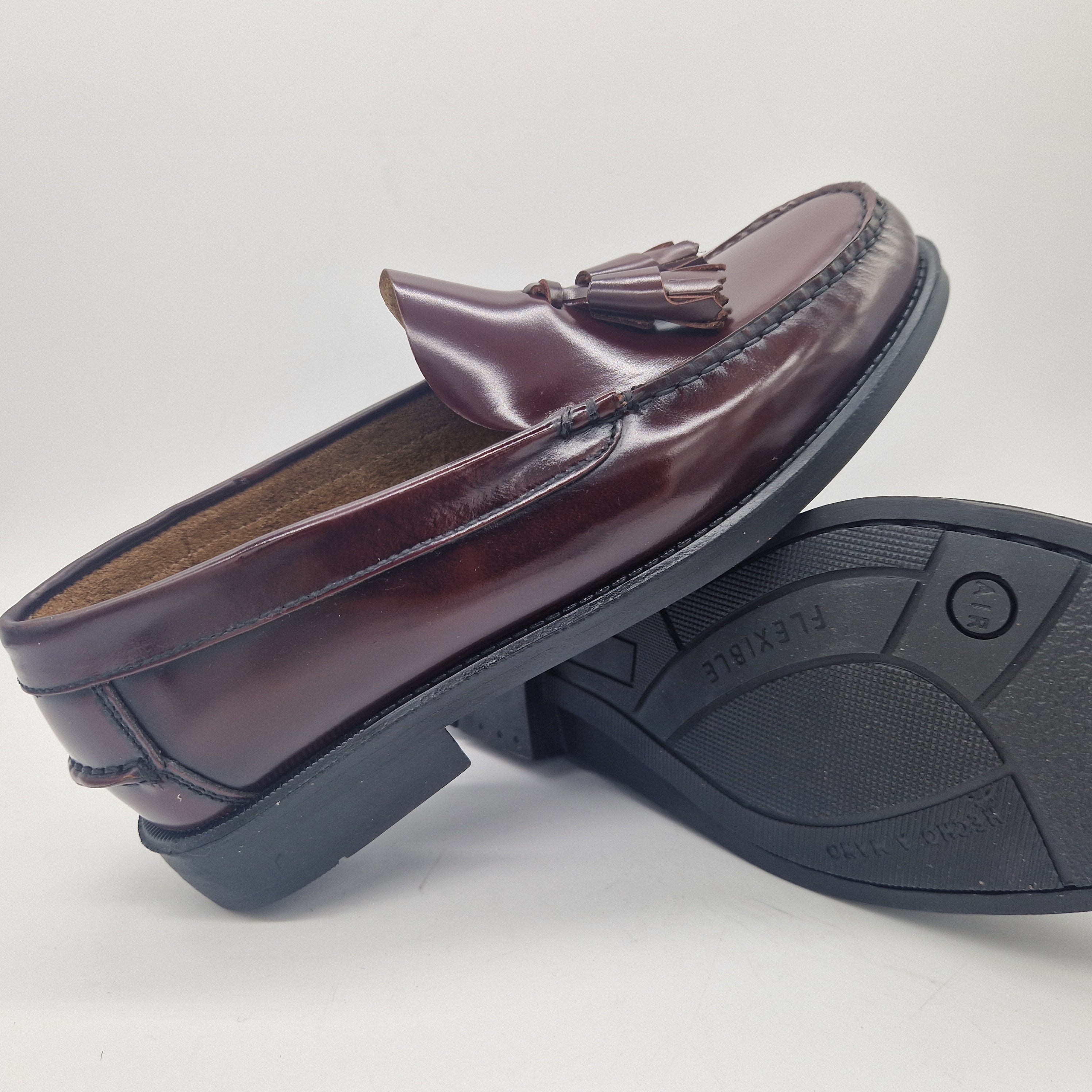 CASTELLANO DE BORLAS EN PIEL BURDEOS - 72354