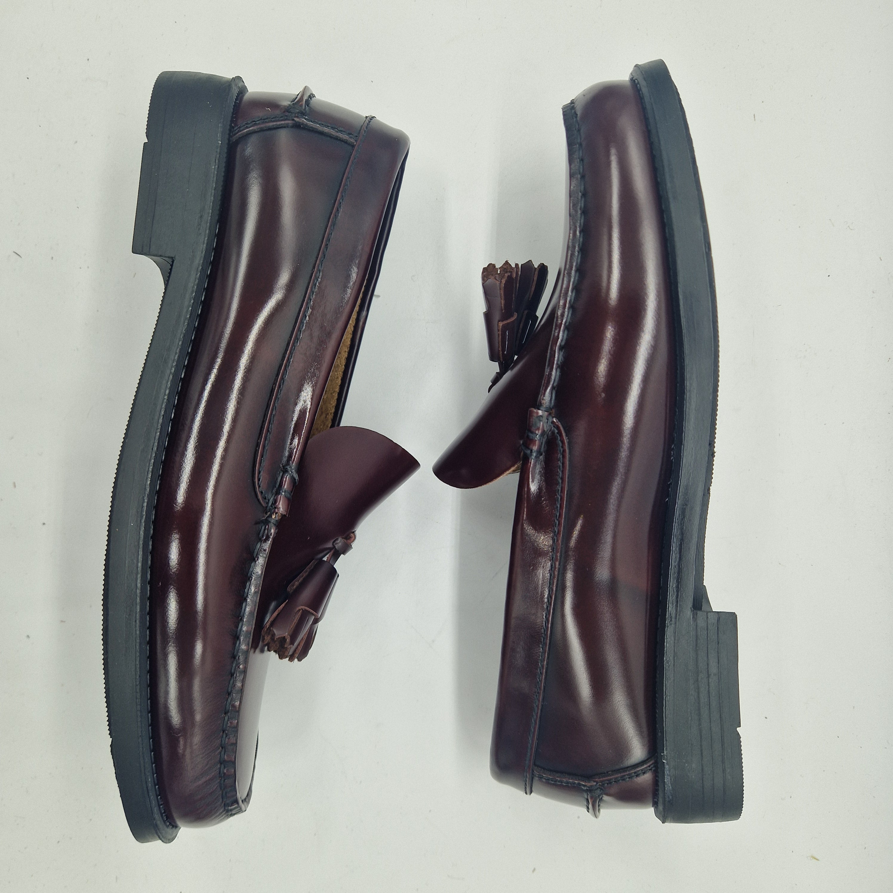 CASTELLANO DE BORLAS EN PIEL BURDEOS - 72354