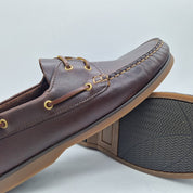 NAÚTICO EN PIEL ENGRASADA MARRÓN - 72394