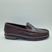 MOCASÍN EN PIEL ENGRASADA BURDEOS - 72404