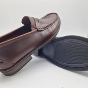 MOCASÍN EN PIEL ENGRASADA BURDEOS - 72404