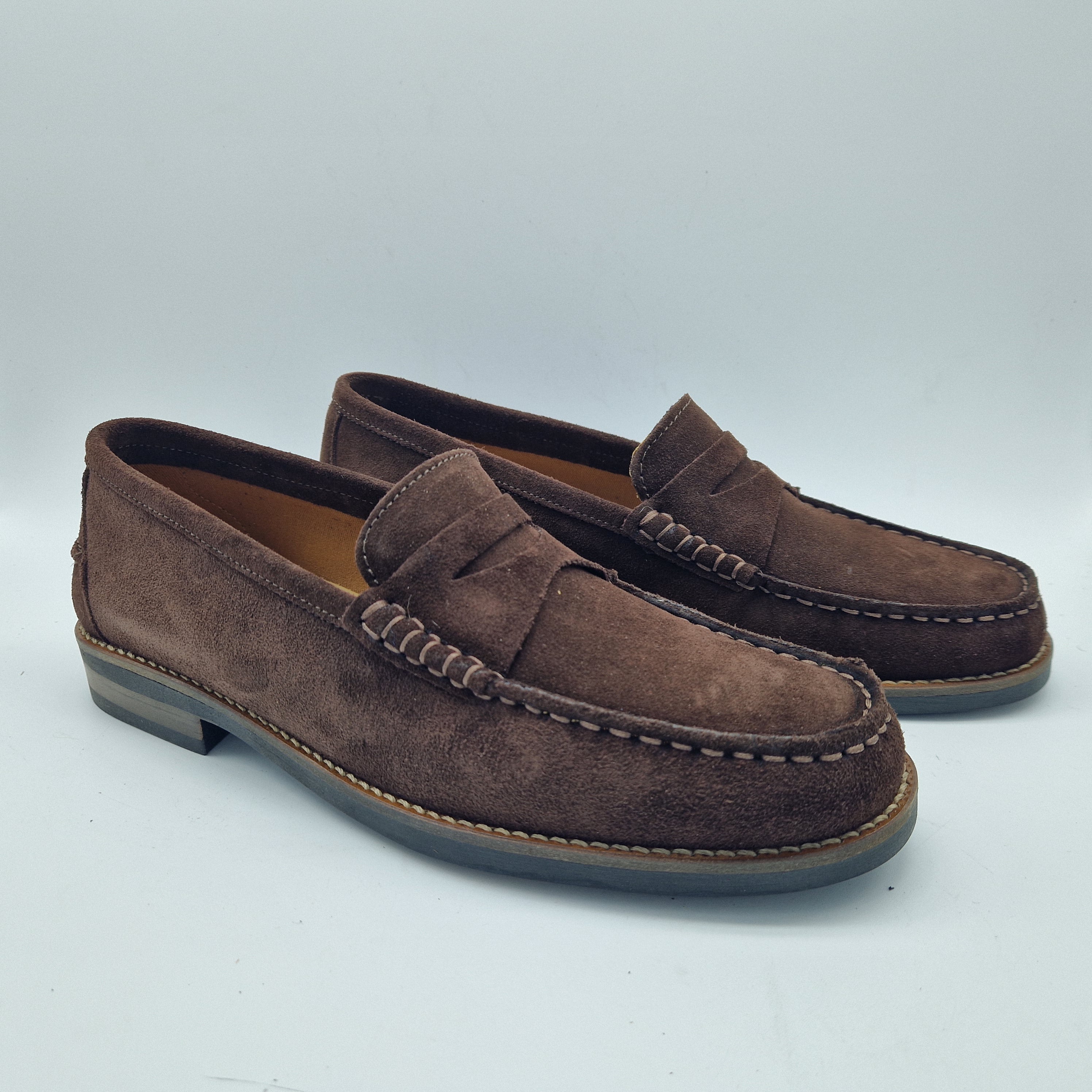 MOCASÍN EN SERRAJE MARRÓN - 72411