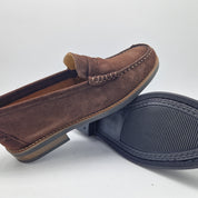 MOCASÍN EN SERRAJE MARRÓN - 72411