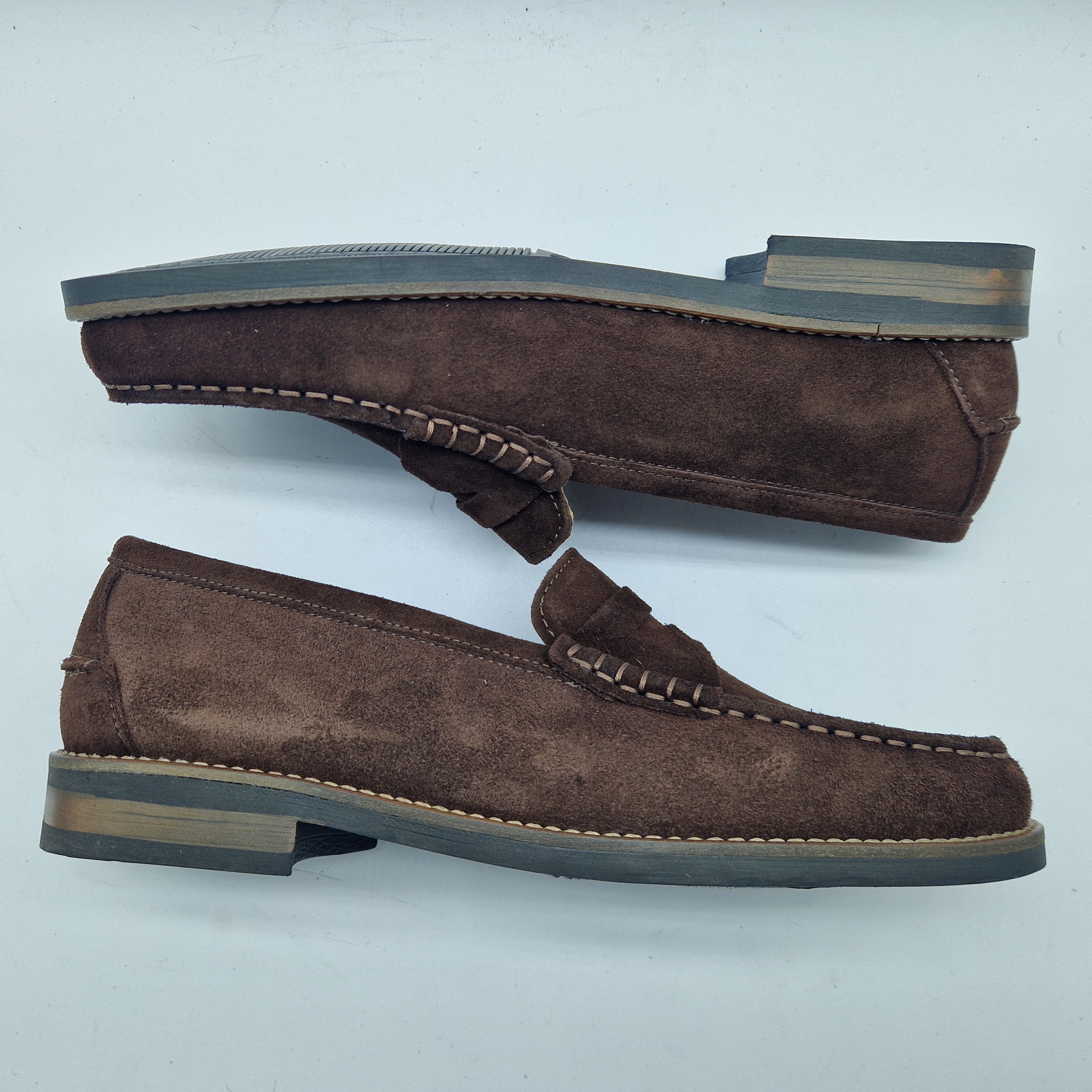 MOCASÍN EN SERRAJE MARRÓN - 72411