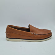 NAÚTICO PALA LISA EN PIEL CUERO - 72414